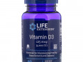 Life Extension, Витамин D3, 125 мкг (5000 МЕ), 60 мягких желатиновых капсул
