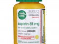 Life Extension, Аспирин, низкая доза с защитным покрытием, 81 мг, 300 таблеток, покрытый кишечнорастворимой оболочкой