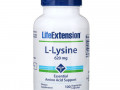 Life Extension, L-лизин, 620 мг, 100 вегетарианских капсул