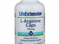 Life Extension, L-аргинин в капсулах, 700 мг, 200 вегетарианских капсул