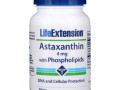 Life Extension, Астаксантин с фосфолипидами, 4 мг, 30 капсул