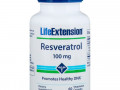 Life Extension, Ресвератрол, 100 мг, 60 вегетарианских капсул