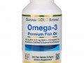 California Gold Nutrition, Омега-3, рыбий жир премиум-класса, 240 мягких капсул с рыбным желатином