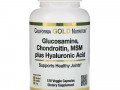 California Gold Nutrition, Глюкозамин, хондроитин и МСМ с гиалуроновой кислотой, 120 растительных капсул