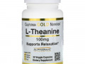 California Gold Nutrition, L-теанин, AlphaWave, поддержка расслабления, успокоение, 100 мг, 30 растительных капсул
