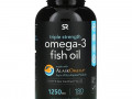 Sports Research, рыбий жир с омега-3, тройная сила, 1250 мг, 180 капсул