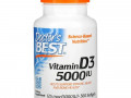 Doctor's Best, витамин D3, 125 мг (5000 МЕ), 360 капсул