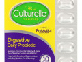 Culturelle, пробиотики, ежедневный пищеварительный пробиотик, 10 миллиардов КОЕ, 50 вегетарианских капсул для приема один раз в день