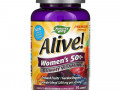 Nature's Way, Alive! жевательные витамины для женщин после 50 лет, со вкусом вишни и винограда, 75 жевательных таблеток