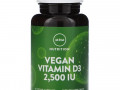 MRM, Nutrition, витамин D3 для веганов, 2500 МЕ, 60 веганских капсул