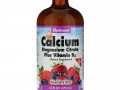 Bluebonnet Nutrition, Жидкий кальций и цитрат магния плюс витамин D3, вкус натурального ягодного ассорти, 16 жидк. унц. (472 мл)
