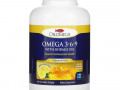 Oslomega, норвежская серия, омега 3-6-9 с маслом бурачника, лимонный вкус, 180 капсул из рыбьего желатина