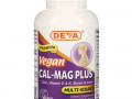 Deva, Cal-Mag Plus, веганская добавка премиального качества, 90 таблеток