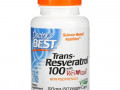 Doctor's Best, транс-ресвератрол 100 с ResVinol, 100 мг, 60 вегетарианских капсул