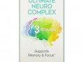 Natural Factors, 3 Brains, Ultimate Neuro Complex, 120 вегетарианских капсул