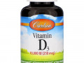 Carlson Labs, витамин D3, 10000 МЕ (250 мкг), 360 мягких таблеток