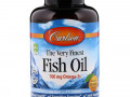 Carlson Labs, Самый лучший рыбий жир, натуральный апельсиновый вкус, 700 мг, 120 мягких таблеток