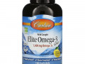Carlson Labs, Wild Caught, Elite Omega-3 Gems, отборные омега-3 кислоты, натуральный лимонный вкус, 1600 мг, 180 капсул