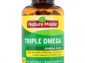 Nature Made, Triple Omega, омега 3-6-9, 150 капсул