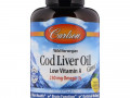 Carlson Labs, Wild Norwegian, Cod Liver Oil Gems, Low Vitamin A, Natural Lemon Flavor, 230 mg, 150 Soft Gels