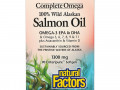 Natural Factors, 100% Wild Alaskan Salmon Oil, 1300 mg, 90 Enteripure Softgels