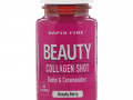 RAPIDFIRE, Beauty Collagen Shot, Biotin & Ceramosides, коллагеновый напиток для сохранения красоты, ягода, 6 г, 50 мл (1,7 унции)