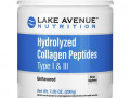 Lake Avenue Nutrition, пептиды гидролизованного коллагена типов 1 и 3, без вкусовых добавок, 200 г (7,05 унции)