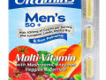 Ultamins, Мультивитамины для мужчин старше 50 лет, с коэнзимом Q10, грибами, ферментами, овощами и ягодами, 60 растительных капсул
