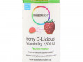 Rainbow Light, Berry D-Licious, витамин D3, со вкусом малины, 2,500 МЕ, 50 желейных конфет