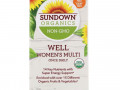 Sundown Organics, Well, мультивитамины для женщин, 1 порция в день, 30 таблеток