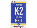 Superior Source, витамин K2, 500 мкг, 60 быстрорастворимых таблеток MicroLingual