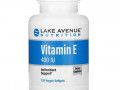 Lake Avenue Nutrition, витамин E, 400 МЕ, 120 растительных капсул