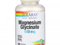 Solaray, глицинат магния, 400 мг, 120 вегетарианских капсул