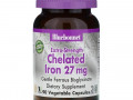 Bluebonnet Nutrition, Хелатное железо усиленного действия, 27 мг, 90 растительных капсул