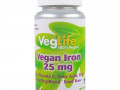 VegLife, Железо растительного происхождения, 25 мг, 100 таблеток