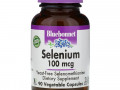 Bluebonnet Nutrition, селен, 100 мкг, 90 вегетарианских капсул