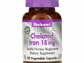 Bluebonnet Nutrition, железо в хелатной форме, 18 мг, 90 растительных капсул
