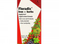 Flora, Floradix, добавка с железом и травами, формула с жидким экстрактом, 250 мл (8,5 жидк. унции)