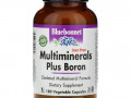Bluebonnet Nutrition, Мультиминералы с бором, без железа, 180 растительных капсул
