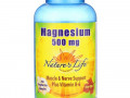 Nature's Life, магний, 500 мг, 250 вегетарианских капсул