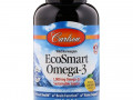 Carlson Labs, EcoSmart Omega-3, натуральный ароматизатор «Лимон», 1000 мг, 180 мягких таблеток