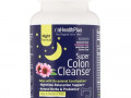 Health Plus, Super Colon Cleanse, средство для ночной очистки кишечника, 515 мг, 60 капсул