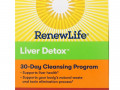 Renew Life, Targeted, Liver Detox, программа очищения органов, 120 растительных капсул, 2 флакона, 30-дневная программа