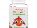 Coromega, Омега-3, фруктовые жевательные конфеты для детей, 60 жевательных конфет