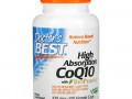 Doctor's Best, коэнзим Q10 с высокой степенью всасывания, с BioPerine, 100 мг, 120 вегетарианских капсул