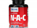 Jarrow Formulas, N-A-C, N-ацетил-L-цистеин, 500 мг, 100 вегетерианских капсул