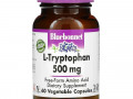 Bluebonnet Nutrition, L-триптофан, 500 мг, 60 растительных капсул
