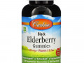 Carlson Labs, Black Elderberry Gummies + Vitamin C & Zinc, Natural Berry, 100 mg, 120 Vegetarian Gummies