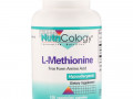 Nutricology, L-метионин, 100 растительных капсул