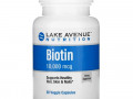 Lake Avenue Nutrition, Биотин, 10 000 мкг, 30 растительных капсул